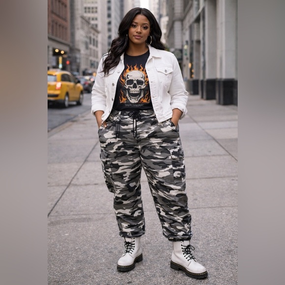 VIP Dresses & Skirts - VIP Black & White Camouflage Joggers 22